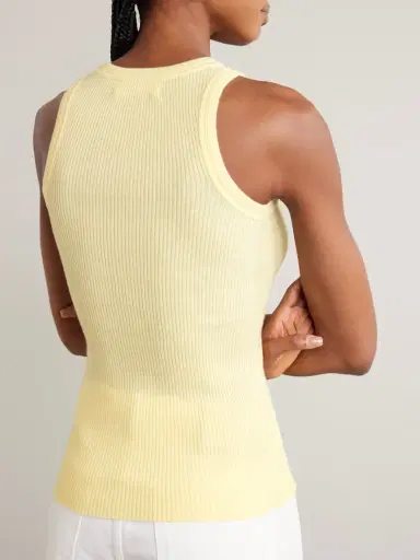 Lisa Yang Amya Ribbed Cotton And Cashmere-blend Tank | Thumbnail 3 Lisa Yang Amya Ribbed Cotton And Cashmere-blend Tank | Thumbnail 3