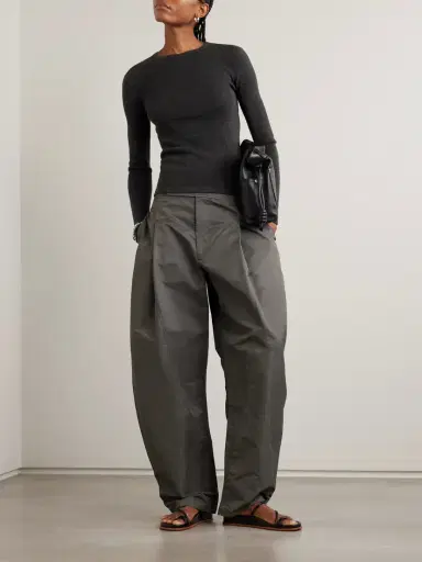 Lisa Yang Vivian Ribbed Cotton And Cashmere-blend T-shirt | Thumbnail 2 Lisa Yang Vivian Ribbed Cotton And Cashmere-blend T-shirt | Thumbnail 2