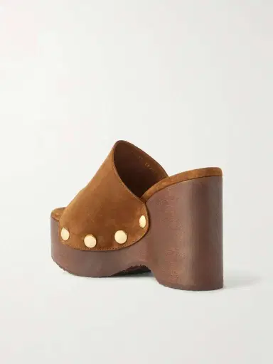 Gianvito Rossi Ardèa 60 Studded Suede Platform Wedge Mules | Thumbnail 3 Gianvito Rossi Ardèa 60 Studded Suede Platform Wedge Mules | Thumbnail 3