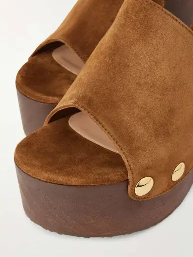 Gianvito Rossi Ardèa 60 Studded Suede Platform Wedge Mules | Thumbnail 5 Gianvito Rossi Ardèa 60 Studded Suede Platform Wedge Mules | Thumbnail 5