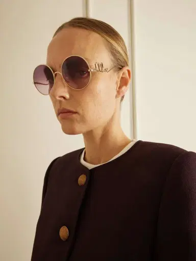 Chloé Iconic Round-frame Gold-tone Sunglasses | Thumbnail 4 Chloé Iconic Round-frame Gold-tone Sunglasses | Thumbnail 4