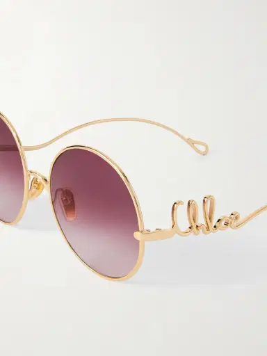 Chloé Iconic Round-frame Gold-tone Sunglasses | Thumbnail 5 Chloé Iconic Round-frame Gold-tone Sunglasses | Thumbnail 5