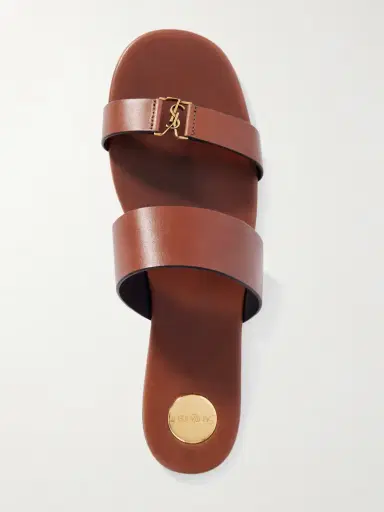 Saint Laurent Babylone Embellished Leather Slides | Thumbnail 5 Saint Laurent Babylone Embellished Leather Slides | Thumbnail 5