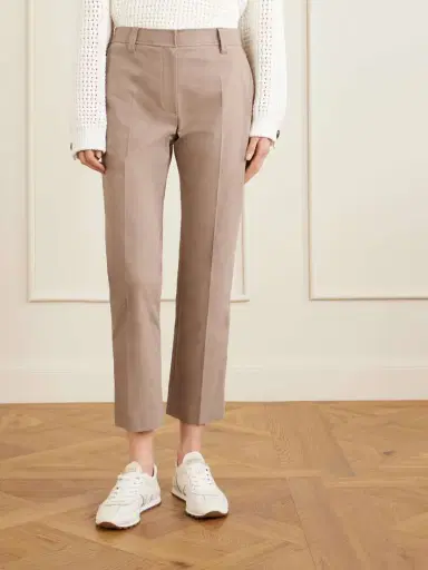 Brunello Cucinelli Cropped Stretch-cotton Slim-leg Pants | Thumbnail 3 Brunello Cucinelli Cropped Stretch-cotton Slim-leg Pants | Thumbnail 3