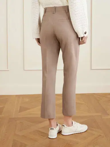 Brunello Cucinelli Cropped Stretch-cotton Slim-leg Pants | Thumbnail 4 Brunello Cucinelli Cropped Stretch-cotton Slim-leg Pants | Thumbnail 4