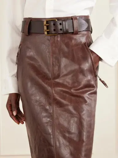 Saint Laurent Belted Leather Pencil Skirt | Thumbnail 5 Saint Laurent Belted Leather Pencil Skirt | Thumbnail 5