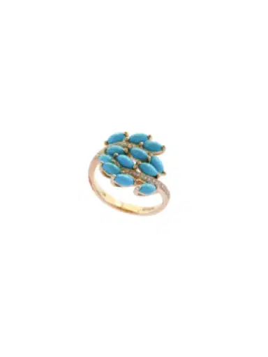 Wish Fine Jewelry 2.80ct Turquoise Diamond 14K Gold Ring | Thumbnail 1 Wish Fine Jewelry 2.80ct Turquoise Diamond 14K Gold Ring | Thumbnail 1