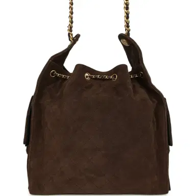 Chanel Chanel Medium 25 Hobo Bag Dark Brown Suede Antique Gold Hardware | Thumbnail 4 Chanel Chanel Medium 25 Hobo Bag Dark Brown Suede Antique Gold Hardware | Thumbnail 4