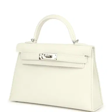 HERMÈS Hermes Kelly Sellier 20 New White Epsom Palladium Hardware | Thumbnail 2 HERMÈS Hermes Kelly Sellier 20 New White Epsom Palladium Hardware | Thumbnail 2