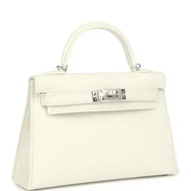 HERMÈS Hermes Kelly Sellier 20 New White Epsom Palladium Hardware | Thumbnail 3 HERMÈS Hermes Kelly Sellier 20 New White Epsom Palladium Hardware | Thumbnail 3