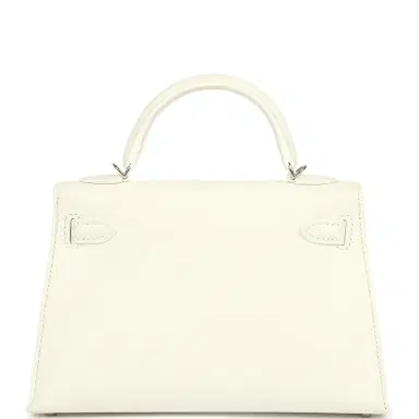 HERMÈS Hermes Kelly Sellier 20 New White Epsom Palladium Hardware | Thumbnail 5 HERMÈS Hermes Kelly Sellier 20 New White Epsom Palladium Hardware | Thumbnail 5