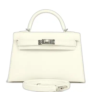 HERMÈS Hermes Kelly Sellier 20 New White Epsom Palladium Hardware | Thumbnail 1 HERMÈS Hermes Kelly Sellier 20 New White Epsom Palladium Hardware | Thumbnail 1