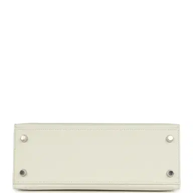 HERMÈS Hermes Kelly Sellier 25 New White Epsom Palladium Hardware | Thumbnail 6 HERMÈS Hermes Kelly Sellier 25 New White Epsom Palladium Hardware | Thumbnail 6