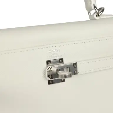 HERMÈS Hermes Kelly Sellier 25 New White Epsom Palladium Hardware | Thumbnail 7 HERMÈS Hermes Kelly Sellier 25 New White Epsom Palladium Hardware | Thumbnail 7