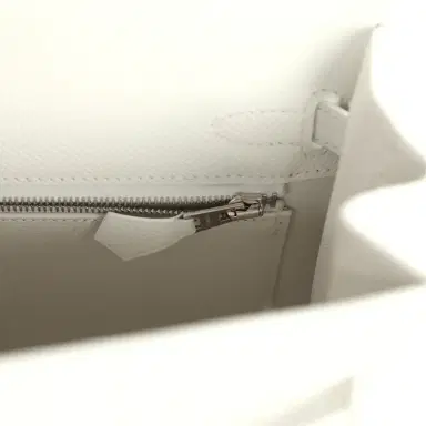 HERMÈS Hermes Kelly Sellier 25 New White Epsom Palladium Hardware | Thumbnail 9 HERMÈS Hermes Kelly Sellier 25 New White Epsom Palladium Hardware | Thumbnail 9