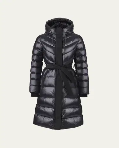 Mackage Coralia Lustrous Light Down Coat with Sash Belt | Thumbnail 5 Mackage Coralia Lustrous Light Down Coat with Sash Belt | Thumbnail 5