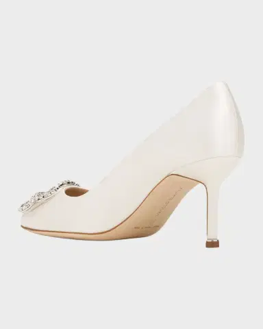 Manolo Blahnik Hangisi Satin Buckle Pumps | Thumbnail 3 Manolo Blahnik Hangisi Satin Buckle Pumps | Thumbnail 3