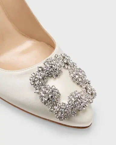 Manolo Blahnik Hangisi Satin Buckle Pumps | Thumbnail 4 Manolo Blahnik Hangisi Satin Buckle Pumps | Thumbnail 4
