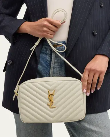 Saint Laurent Lou Medium YSL Camera Bag with Pocket in Quilted Leather | Thumbnail 8 Saint Laurent Lou Medium YSL Camera Bag with Pocket in Quilted Leather | Thumbnail 8