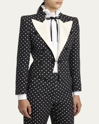 Valentino Garavani Polka-Dot Tailored Blazer | Thumbnail 4 Valentino Garavani Polka-Dot Tailored Blazer | Thumbnail 4