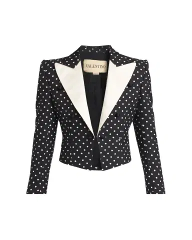 Valentino Garavani Polka-Dot Tailored Blazer | Thumbnail 1 Valentino Garavani Polka-Dot Tailored Blazer | Thumbnail 1