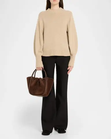 Proenza Schouler Small Ruched Suede Tote Bag | Thumbnail 9 Proenza Schouler Small Ruched Suede Tote Bag | Thumbnail 9