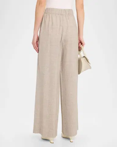 Lafayette 148 New York Astor Pleated Wide-Leg Melange Pants | Thumbnail 7 Lafayette 148 New York Astor Pleated Wide-Leg Melange Pants | Thumbnail 7