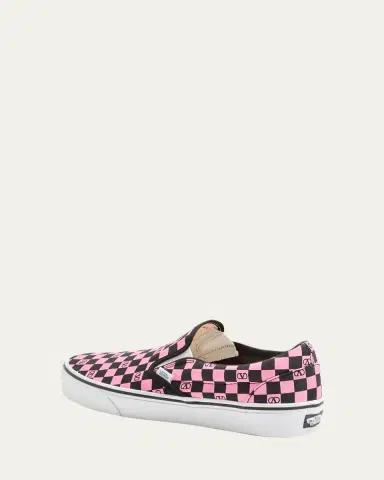 Valentino Garavani x Vans Men's VLogo Checkerboard Classic Slip-On Sneakers | Thumbnail 4 Valentino Garavani x Vans Men's VLogo Checkerboard Classic Slip-On Sneakers | Thumbnail 4
