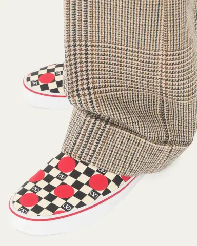 Valentino Garavani x Vans Men's Big Dots & VLogo Checkerboard Classic Slip-On Sneakers | Thumbnail 2 Valentino Garavani x Vans Men's Big Dots & VLogo Checkerboard Classic Slip-On Sneakers | Thumbnail 2