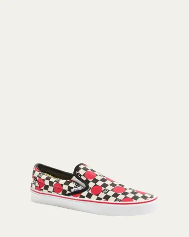 Valentino Garavani x Vans Men's Big Dots & VLogo Checkerboard Classic Slip-On Sneakers | Thumbnail 3 Valentino Garavani x Vans Men's Big Dots & VLogo Checkerboard Classic Slip-On Sneakers | Thumbnail 3