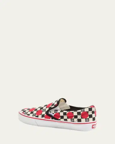 Valentino Garavani x Vans Men's Big Dots & VLogo Checkerboard Classic Slip-On Sneakers | Thumbnail 4 Valentino Garavani x Vans Men's Big Dots & VLogo Checkerboard Classic Slip-On Sneakers | Thumbnail 4