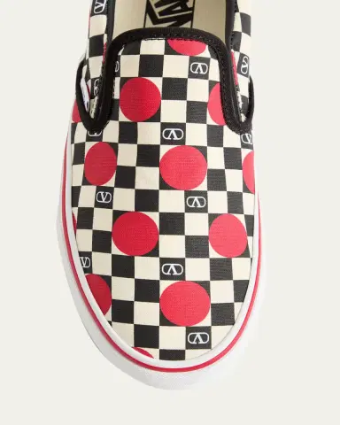 Valentino Garavani x Vans Men's Big Dots & VLogo Checkerboard Classic Slip-On Sneakers | Thumbnail 5 Valentino Garavani x Vans Men's Big Dots & VLogo Checkerboard Classic Slip-On Sneakers | Thumbnail 5