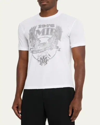 Amiri Men's Eagle Logo Cotton T-Shirt | Thumbnail 4 Amiri Men's Eagle Logo Cotton T-Shirt | Thumbnail 4