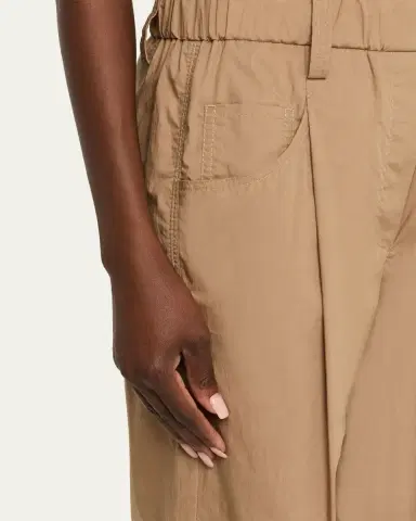 Brunello Cucinelli Tapered Lightweight Poplin Crop Pants | Thumbnail 5 Brunello Cucinelli Tapered Lightweight Poplin Crop Pants | Thumbnail 5