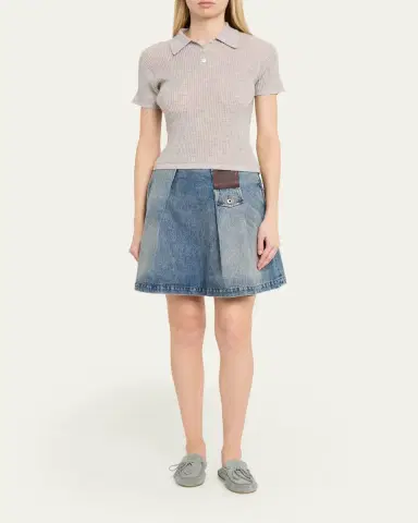 Miu Miu Sabot Suede Moccasin Mules | Thumbnail 3 Miu Miu Sabot Suede Moccasin Mules | Thumbnail 3