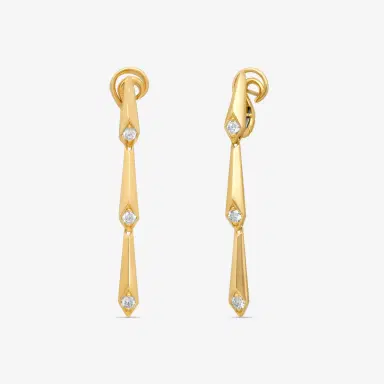 Crivelli Crivelli 18K Yellow Gold Diamond Dangle Earrings by The Solist | Thumbnail 3 Crivelli Crivelli 18K Yellow Gold Diamond Dangle Earrings by The Solist | Thumbnail 3