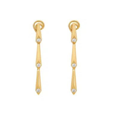 Crivelli Crivelli 18K Yellow Gold Diamond Dangle Earrings by The Solist | Thumbnail 1 Crivelli Crivelli 18K Yellow Gold Diamond Dangle Earrings by The Solist | Thumbnail 1