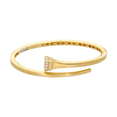 Crivelli Crivelli Pillar 18K Yellow Gold Diamond Bypass Bangle Bracelet by The Solist | Thumbnail 1 Crivelli Crivelli Pillar 18K Yellow Gold Diamond Bypass Bangle Bracelet by The Solist | Thumbnail 1
