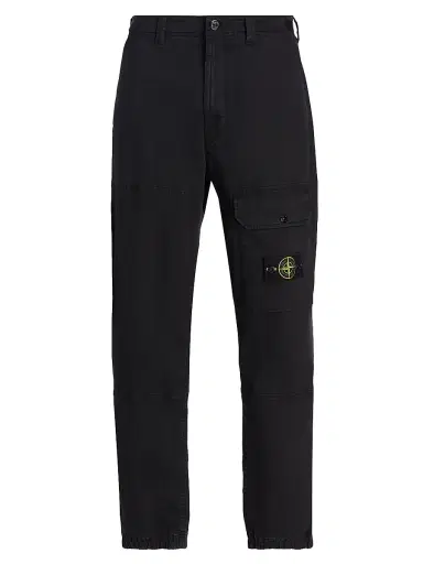 Stone Island Men's Logo Stretch-Cotton Trousers | Thumbnail 1 Stone Island Men's Logo Stretch-Cotton Trousers | Thumbnail 1