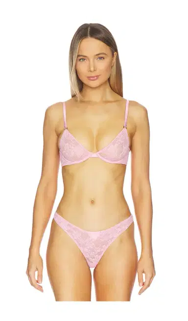 Fleur du Mal Le Stretch Lace Demi Bra | Thumbnail 1 Fleur du Mal Le Stretch Lace Demi Bra | Thumbnail 1