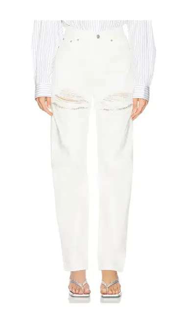 AREA Crystal Fray Slit Jean | Thumbnail 1 AREA Crystal Fray Slit Jean | Thumbnail 1