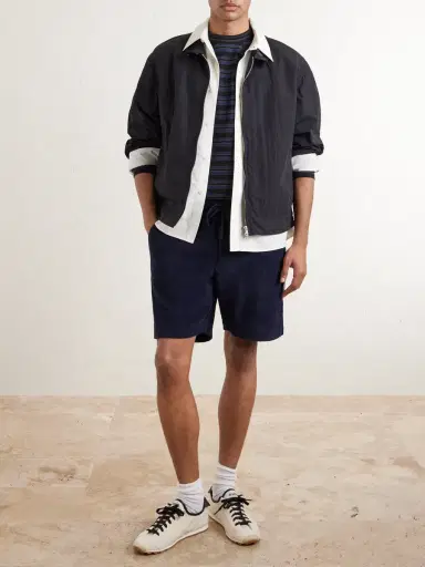 Orlebar Brown Trevone Straight-Leg Organic Cotton-Terry Drawstring Shorts - Men | Thumbnail 2 Orlebar Brown Trevone Straight-Leg Organic Cotton-Terry Drawstring Shorts - Men | Thumbnail 2