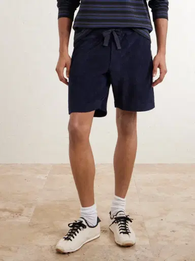 Orlebar Brown Trevone Straight-Leg Organic Cotton-Terry Drawstring Shorts - Men | Thumbnail 3 Orlebar Brown Trevone Straight-Leg Organic Cotton-Terry Drawstring Shorts - Men | Thumbnail 3