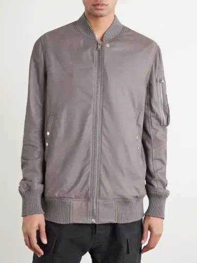 Rick Owens Leather Bomber Jacket - Men | Thumbnail 3 Rick Owens Leather Bomber Jacket - Men | Thumbnail 3