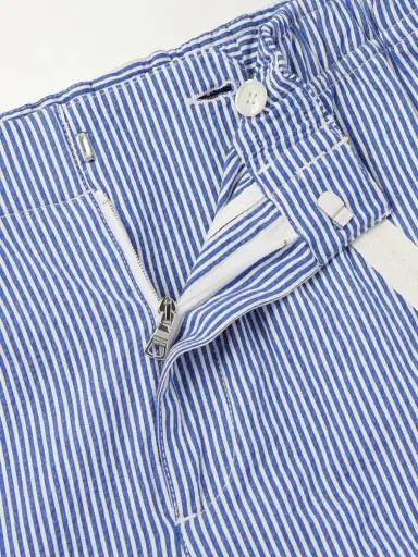 Orlebar Brown Alex Tapered Striped Cotton-Blend Seersucker Drawstring Trousers - Men | Thumbnail 5 Orlebar Brown Alex Tapered Striped Cotton-Blend Seersucker Drawstring Trousers - Men | Thumbnail 5