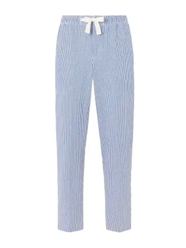 Orlebar Brown Alex Tapered Striped Cotton-Blend Seersucker Drawstring Trousers - Men | Thumbnail 1 Orlebar Brown Alex Tapered Striped Cotton-Blend Seersucker Drawstring Trousers - Men | Thumbnail 1