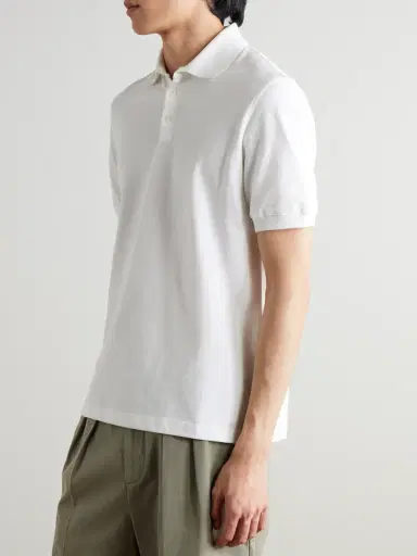 Brunello Cucinelli Slim-Fit Cotton-Piqué Polo Shirt - Men | Thumbnail 3 Brunello Cucinelli Slim-Fit Cotton-Piqué Polo Shirt - Men | Thumbnail 3