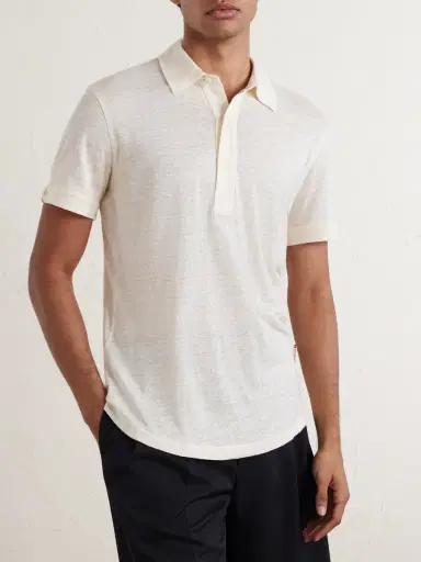 Orlebar Brown Sebastian Linen-Jersey Polo Shirt - Men | Thumbnail 3 Orlebar Brown Sebastian Linen-Jersey Polo Shirt - Men | Thumbnail 3