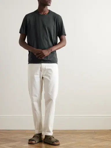 James Perse Luxe Lotus Garment-Dyed Cotton-Jersey T-Shirt - Men | Thumbnail 2 James Perse Luxe Lotus Garment-Dyed Cotton-Jersey T-Shirt - Men | Thumbnail 2