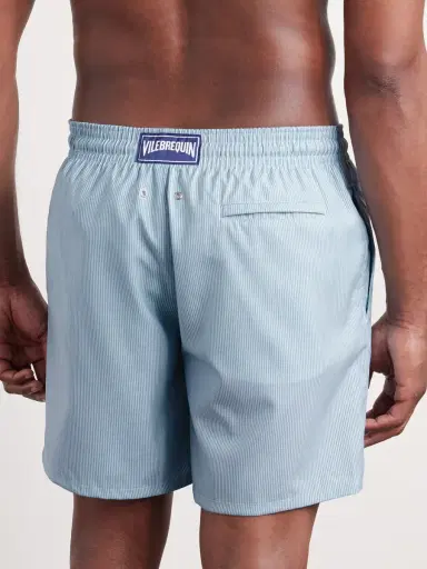 Vilebrequin Moopea Straight-Leg Mid-Length Striped Wool-Blend Swim Shorts - Men | Thumbnail 3 Vilebrequin Moopea Straight-Leg Mid-Length Striped Wool-Blend Swim Shorts - Men | Thumbnail 3